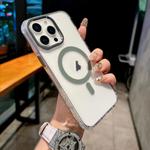 For iPhone 13 Pro Color Diamond PC Hybrid TPU MagSafe Magnetic Phone Case(Dark Green)