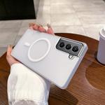 For Samsung Galaxy S21 5G Ice Fog MagSafe PC Phone Case(White)