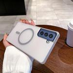 For Samsung Galaxy S21 FE 5G Ice Fog MagSafe PC Phone Case(Titanium Grey)