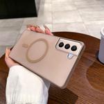 For Samsung Galaxy S21+ 5G Ice Fog MagSafe PC Phone Case(Gold)