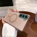 For Samsung Galaxy S22 5G Ice Fog MagSafe PC Phone Case(Gold)