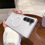For Samsung Galaxy S23+ 5G Ice Fog MagSafe PC Phone Case(White)
