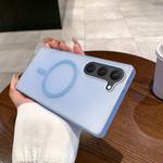 For Samsung Galaxy S23+ 5G Ice Fog MagSafe PC Phone Case(Transparent Blue)