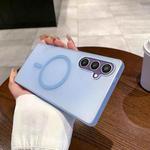For Samsung Galaxy S25+ 5G Ice Fog MagSafe PC Phone Case(Transparent Blue)