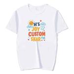 JOY CUSTOM Printed Round Neck Modal Short Sleeve T-shirt Print On Your Demand, Size:XXL(White)