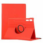 For Samsung Galaxy Tab S8+ / Tab S8 Plus /  Tab S7 FE / Tab S7+ / T970 / T976B Litchi Texture Horizontal Flip 360 Degrees Rotation Leather Case with Holder(Red)