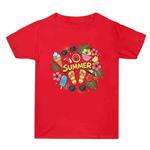 Summer Printed Summer Baggy Cotton Short Sleeve T-shirt Print On Your Demand, Size:XXL(Red)