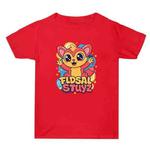Red Elf Printed Summer Baggy Cotton Short Sleeve T-shirt Print On Your Demand, Size:XL(Red)
