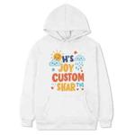 JOY CUSTOM Printed Fleece Hooded Sweatshirt Print On Your Demand, Size:S(White)
