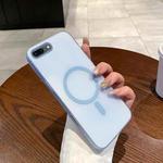 For iPhone 8 Plus / 7 Plus Ice Fog MagSafe PC Phone Case(Transparent Blue)