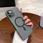 For iPhone 11 Pro Ice Fog MagSafe PC Phone Case(Transparent Black)