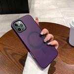 For iPhone 11 Pro Ice Fog MagSafe PC Phone Case(Transparent Purple)
