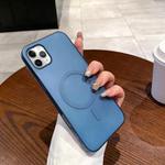 For iPhone 11 Pro Max Ice Fog MagSafe PC Phone Case(Titanium Blue)