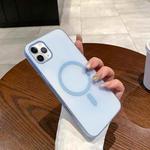 For iPhone 11 Pro Max Ice Fog MagSafe PC Phone Case(Transparent Blue)