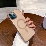 For iPhone 12 Pro Max Ice Fog MagSafe PC Phone Case(Gold)