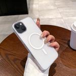 For iPhone 13 Ice Fog MagSafe PC Phone Case(White)