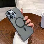 For iPhone 13 Pro Ice Fog MagSafe PC Phone Case(Transparent Black)