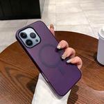 For iPhone 13 Pro Ice Fog MagSafe PC Phone Case(Transparent Purple)