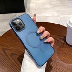 For iPhone 13 Pro Max Ice Fog MagSafe PC Phone Case(Titanium Blue)