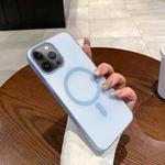 For iPhone 13 Pro Max Ice Fog MagSafe PC Phone Case(Transparent Blue)