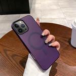 For iPhone 13 Pro Max Ice Fog MagSafe PC Phone Case(Transparent Purple)