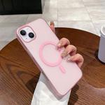 For iPhone 14 Ice Fog MagSafe PC Phone Case(Transparent Pink)