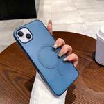 For iPhone 14 Plus Ice Fog MagSafe PC Phone Case(Titanium Blue)