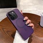 For iPhone 14 Pro Ice Fog MagSafe PC Phone Case(Transparent Purple)