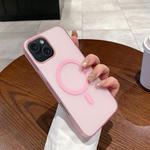 For iPhone 15 Ice Fog MagSafe PC Phone Case(Transparent Pink)