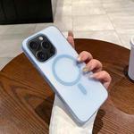 For iPhone 15 Pro Ice Fog MagSafe PC Phone Case(Transparent Blue)