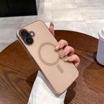 For iPhone 16 Ice Fog MagSafe PC Phone Case(Gold)