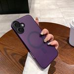 For iPhone 16 Ice Fog MagSafe PC Phone Case(Transparent Purple)