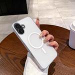 For iPhone 16 Plus Ice Fog MagSafe PC Phone Case(White)