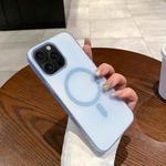 For iPhone 16 Pro Ice Fog MagSafe PC Phone Case(Transparent Blue)