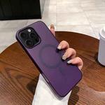 For iPhone 16 Pro Max Ice Fog MagSafe PC Phone Case(Transparent Purple)
