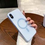For iPhone XS / X Ice Fog MagSafe PC Phone Case(Transparent Blue)