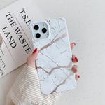 For iPhone 12 / 12 Pro Gilding Marble Pattern Soft TPU Protective Case(White)