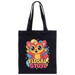 Red Elf Printed Canvas Handbag Digital Print On Your Demand, Size:40x35cm(Black)