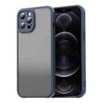 For iPhone 12 Pro Max Fan Dun Series TPU Hybrid PC Frosted Phone Case(Blue)