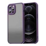 For iPhone 12 Pro Max Fan Dun Series TPU Hybrid PC Frosted Phone Case(Purple)