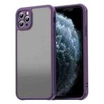 For iPhone 11 Pro Max Fan Dun Series TPU Hybrid PC Frosted Phone Case(Purple)