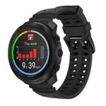 For Polar Vantage M3 Double Buckle Silicone Sport Watch Band(Black)