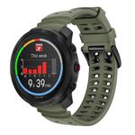 For Polar Vantage M3 Double Buckle Silicone Sport Watch Band(Army Green)