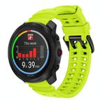 For Polar Vantage M3 Double Buckle Silicone Sport Watch Band(Lime)