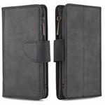 For Xiaomi Redmi Note 8T Skin Feel Detachable Magnetic Zipper Horizontal Flip PU Leather Case with Multi-Card Slots & Holder & Wallet & Photo Frame & Lanyard(Black)