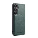 For Samsung Galaxy S25+ 5G Fierre Shann FS-027 Cowhide Texture MagSafe Magnetic Phone Case(Green)