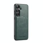 For Samsung Galaxy S24 FE 5G Fierre Shann FS-027 Cowhide Texture MagSafe Magnetic Phone Case(Green)