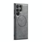 For Samsung Galaxy S25 Ultra 5G Fierre Shann FS-027 Cowhide Texture MagSafe Magnetic Phone Case(Grey)