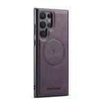For Samsung Galaxy S25 Ultra 5G Fierre Shann FS-027 Cowhide Texture MagSafe Magnetic Phone Case(Purple)