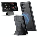 For Samsung Galaxy S25 Ultra 5G Fierre Shann FS028 MagSafe RFID Card Holder Back Phone Case(Black)